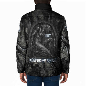 Nut Padded Jacket Egyptian Keeper of Souls Celestial Stairway Ascension Path Cosmic Goddess of the Night Sky