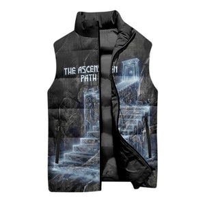 Nut Sleeveless Puffer Jacket Egyptian Keeper of Souls Celestial Stairway Ascension Path Cosmic Goddess of the Night Sky