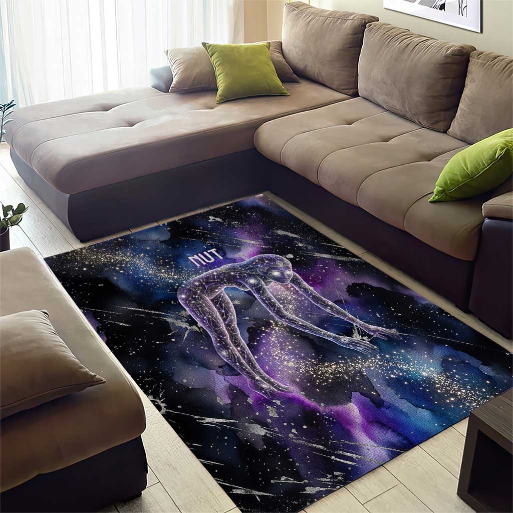 Nut Egyptian Area Rug She Who Bore the Gods Galactic Vessel Cosmic Goddess Star Map