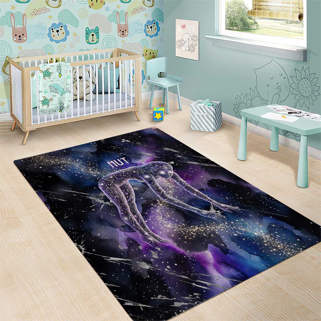 Nut Egyptian Area Rug She Who Bore the Gods Galactic Vessel Cosmic Goddess Star Map