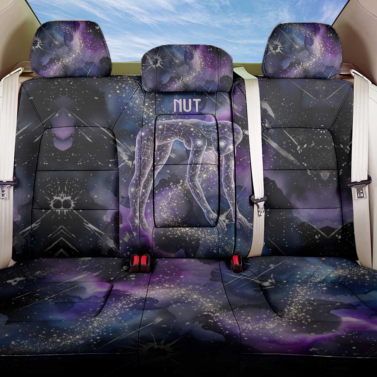 Nut Egyptian Back Car Seat Cover She Who Bore the Gods Galactic Vessel Cosmic Goddess Star Map