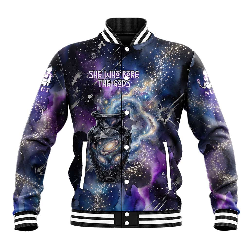Nut Egyptian Baseball Jacket She Who Bore the Gods Galactic Vessel Cosmic Goddess Star Map