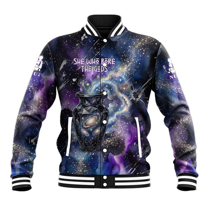 Nut Egyptian Baseball Jacket She Who Bore the Gods Galactic Vessel Cosmic Goddess Star Map