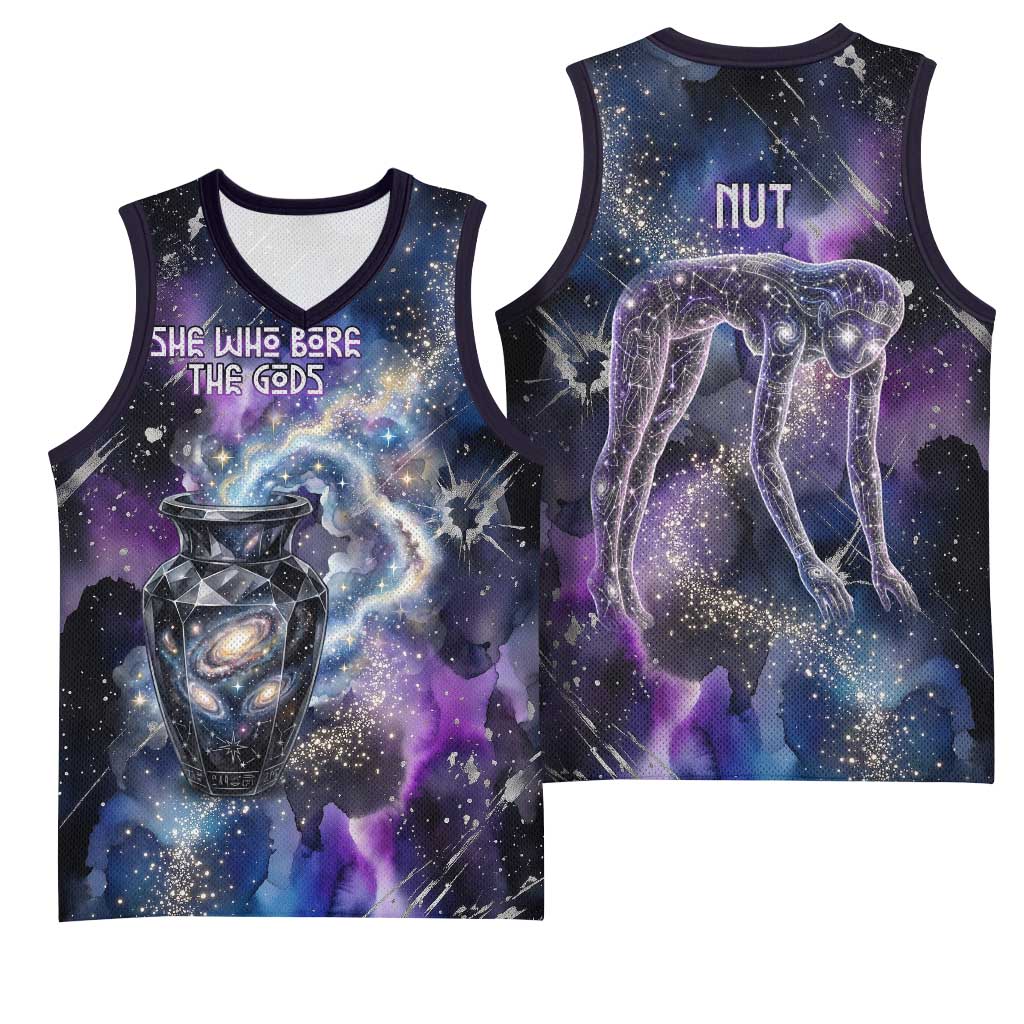 Nut Egyptian Basketball Jersey She Who Bore the Gods Galactic Vessel Cosmic Goddess Star Map