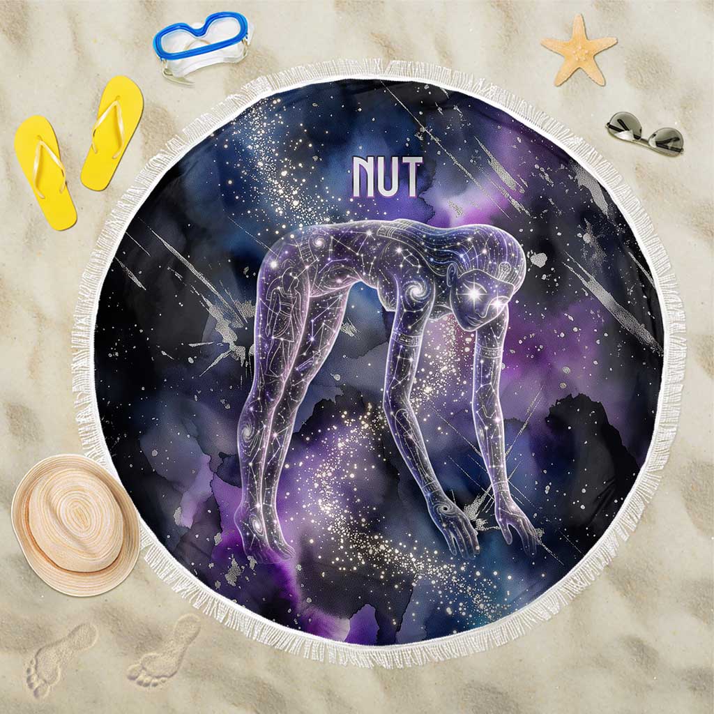 Nut Egyptian Beach Blanket She Who Bore the Gods Galactic Vessel Cosmic Goddess Star Map