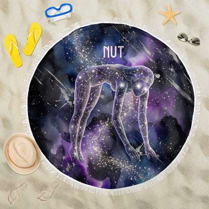 Nut Egyptian Beach Blanket She Who Bore the Gods Galactic Vessel Cosmic Goddess Star Map