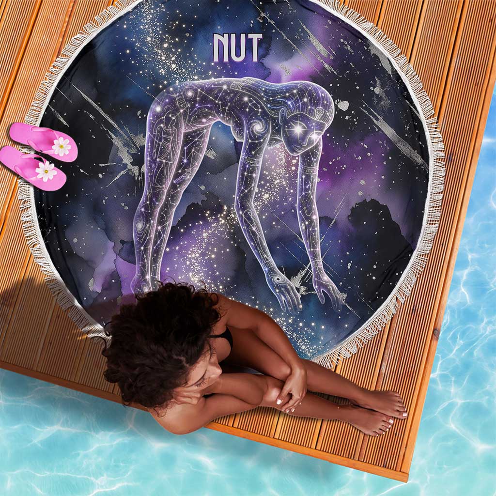 Nut Egyptian Beach Blanket She Who Bore the Gods Galactic Vessel Cosmic Goddess Star Map