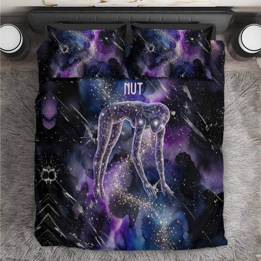 Nut Egyptian Bedding Set She Who Bore the Gods Galactic Vessel Cosmic Goddess Star Map