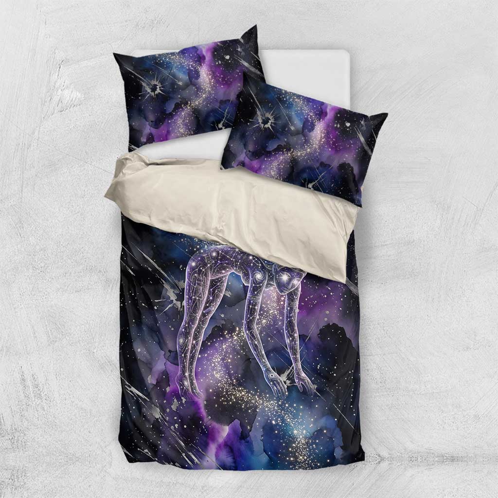 Nut Egyptian Bedding Set She Who Bore the Gods Galactic Vessel Cosmic Goddess Star Map