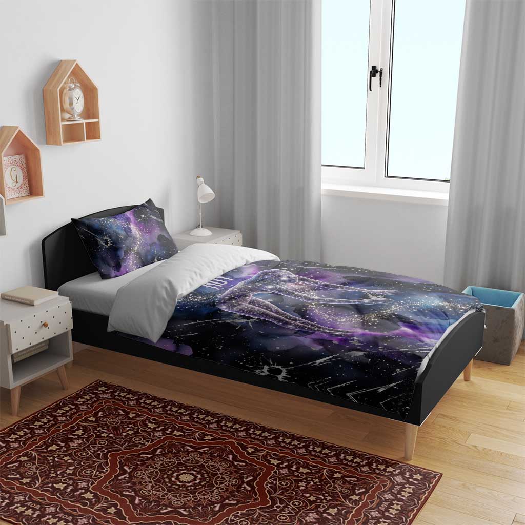 Nut Egyptian Bedding Set She Who Bore the Gods Galactic Vessel Cosmic Goddess Star Map