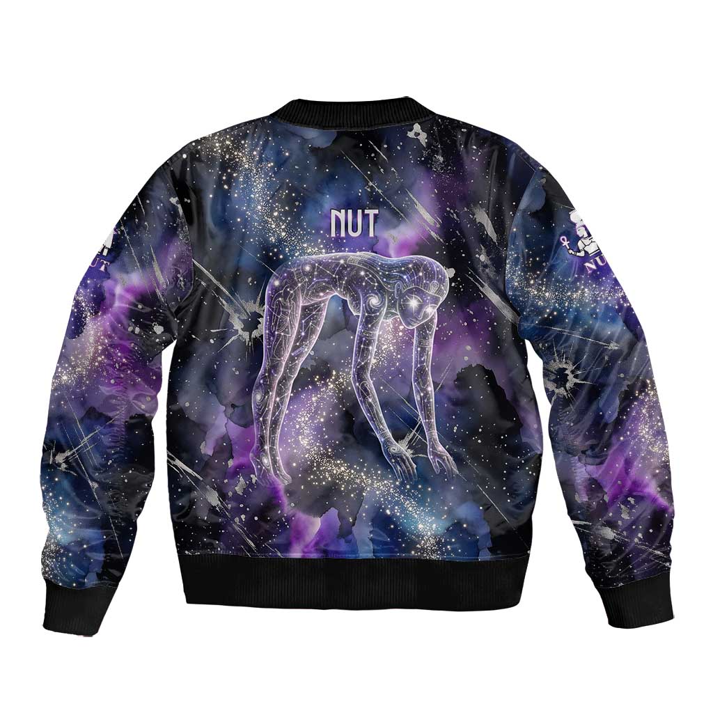 Nut Egyptian Bomber Jacket She Who Bore the Gods Galactic Vessel Cosmic Goddess Star Map