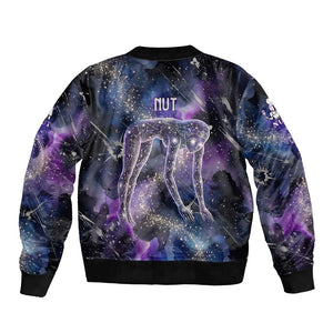Nut Egyptian Bomber Jacket She Who Bore the Gods Galactic Vessel Cosmic Goddess Star Map