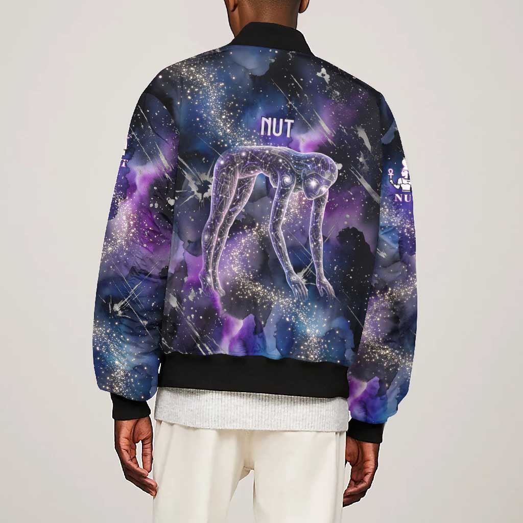 Nut Egyptian Bomber Jacket She Who Bore the Gods Galactic Vessel Cosmic Goddess Star Map