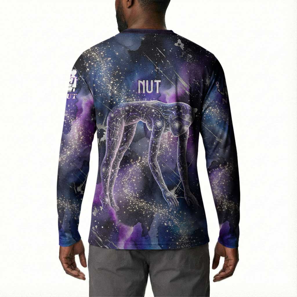 Nut Egyptian Button Sweatshirt She Who Bore the Gods Galactic Vessel Cosmic Goddess Star Map