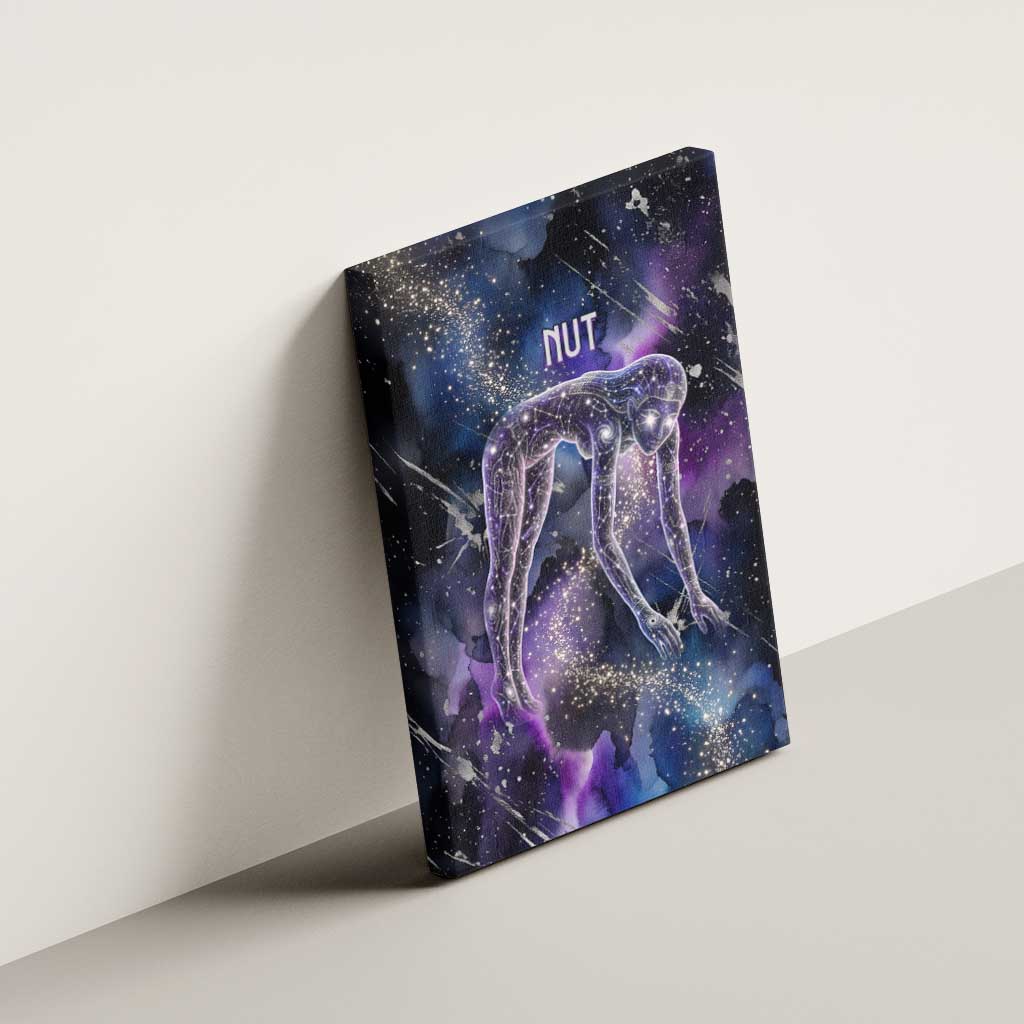 Nut Egyptian Canvas Wall Art She Who Bore the Gods Galactic Vessel Cosmic Goddess Star Map