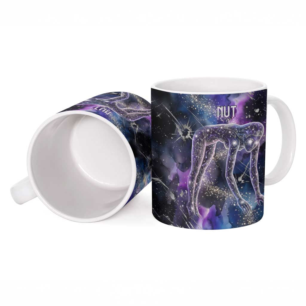 Nut Egyptian Ceramic Mug She Who Bore the Gods Galactic Vessel Cosmic Goddess Star Map
