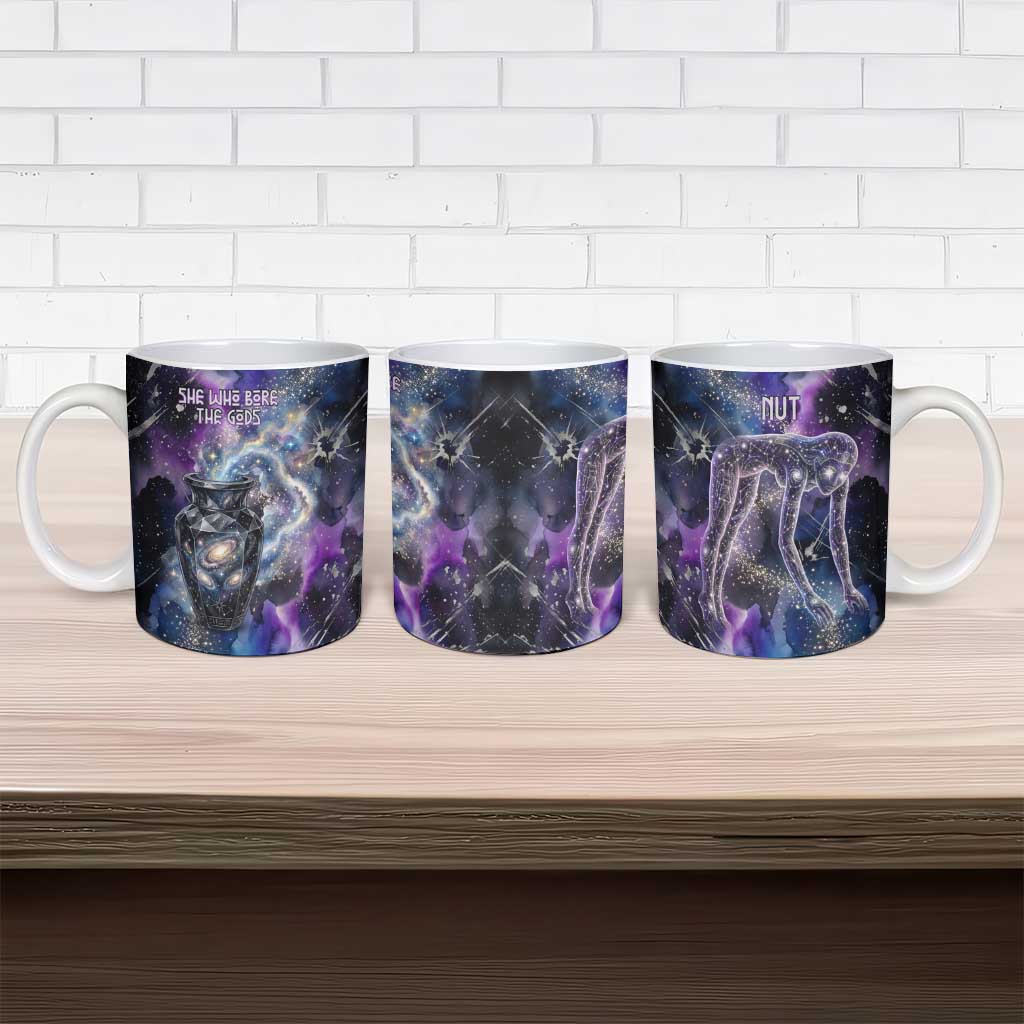 Nut Egyptian Ceramic Mug She Who Bore the Gods Galactic Vessel Cosmic Goddess Star Map