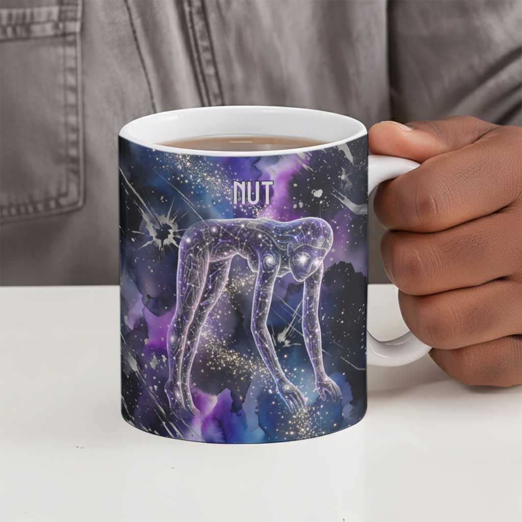 Nut Egyptian Ceramic Mug She Who Bore the Gods Galactic Vessel Cosmic Goddess Star Map