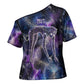 Nut Egyptian Cross Shoulder Shirt She Who Bore the Gods Galactic Vessel Cosmic Goddess Star Map