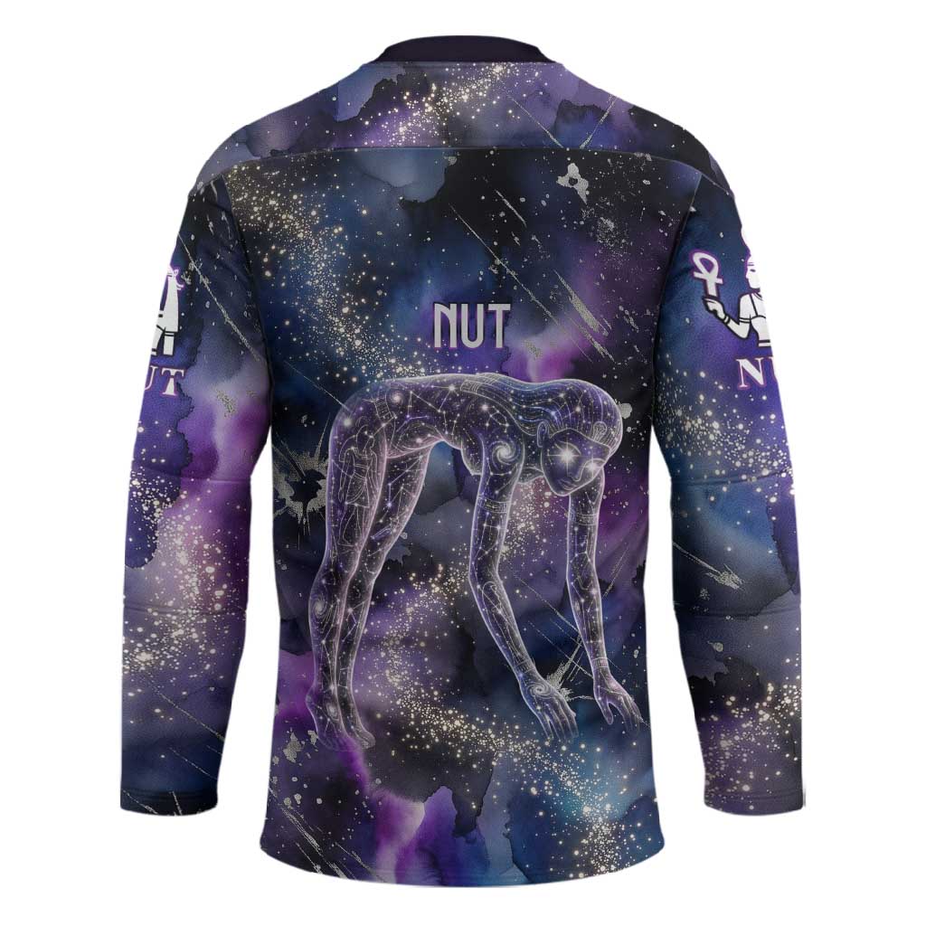Nut Egyptian Hockey Jersey She Who Bore the Gods Galactic Vessel Cosmic Goddess Star Map