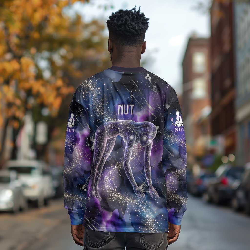 Nut Egyptian Long Sleeve Shirt She Who Bore the Gods Galactic Vessel Cosmic Goddess Star Map