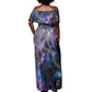 Nut Egyptian Off Shoulder Maxi Dress She Who Bore the Gods Galactic Vessel Cosmic Goddess Star Map