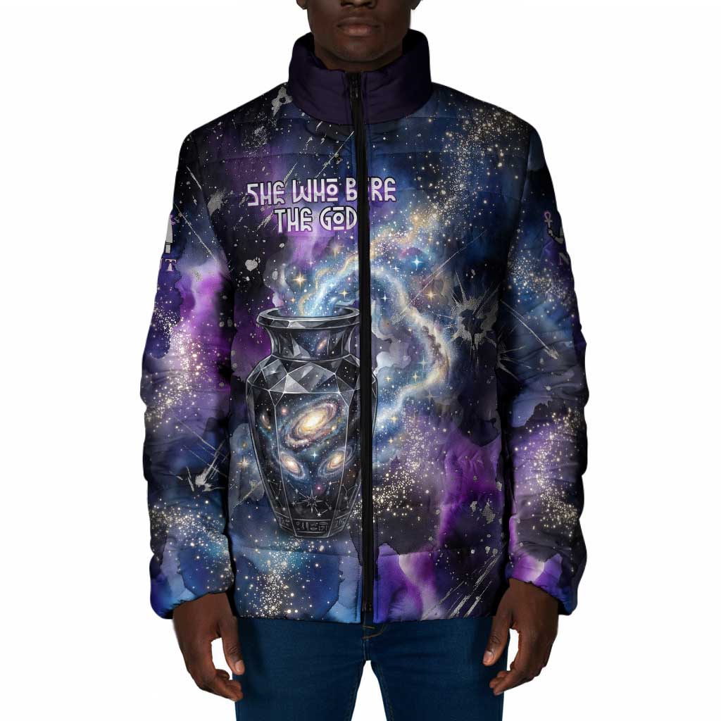 Nut Egyptian Padded Jacket She Who Bore the Gods Galactic Vessel Cosmic Goddess Star Map