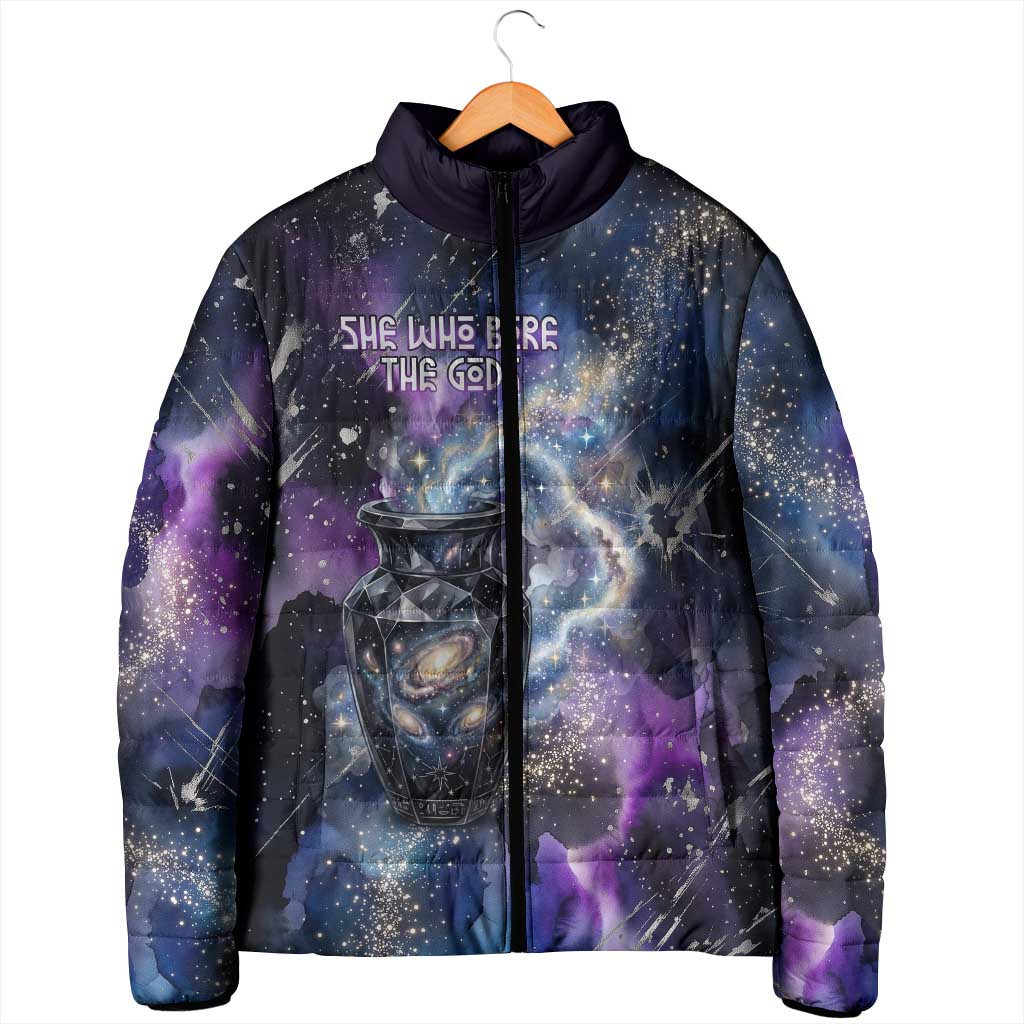 Nut Egyptian Padded Jacket She Who Bore the Gods Galactic Vessel Cosmic Goddess Star Map