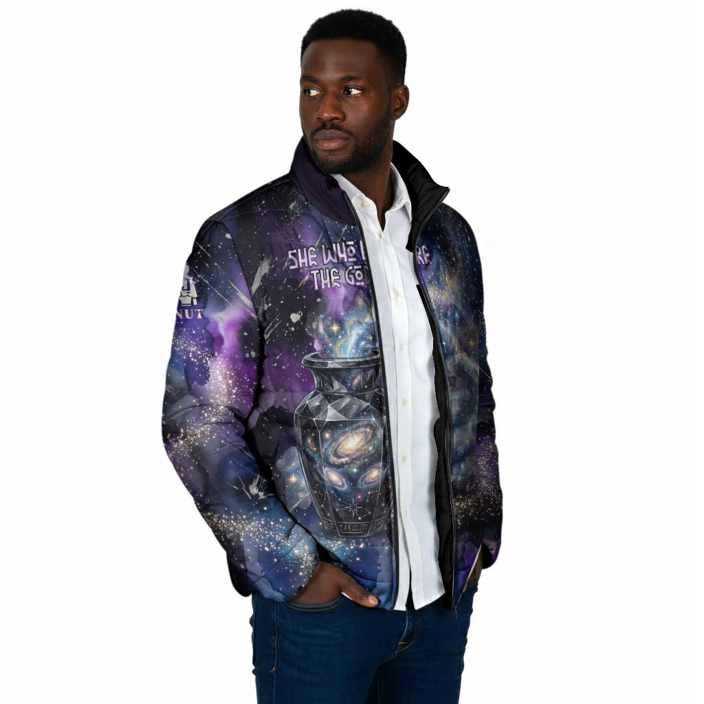Nut Egyptian Padded Jacket She Who Bore the Gods Galactic Vessel Cosmic Goddess Star Map