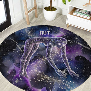 Nut Egyptian Round Carpet She Who Bore the Gods Galactic Vessel Cosmic Goddess Star Map