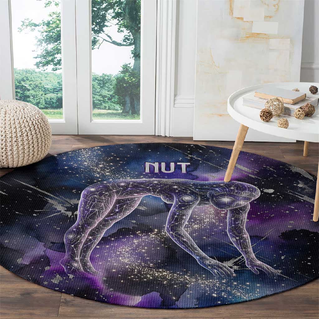 Nut Egyptian Round Carpet She Who Bore the Gods Galactic Vessel Cosmic Goddess Star Map