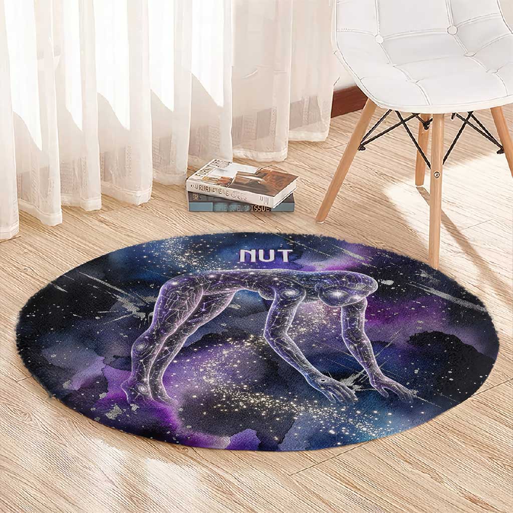 Nut Egyptian Round Carpet She Who Bore the Gods Galactic Vessel Cosmic Goddess Star Map