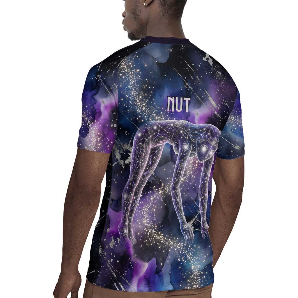 Nut Egyptian Rugby Jersey She Who Bore the Gods Galactic Vessel Cosmic Goddess Star Map