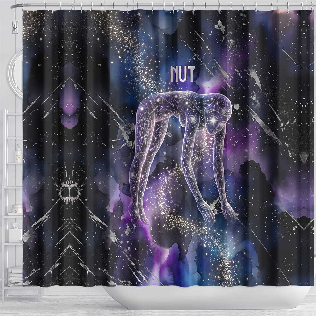 Nut Egyptian Shower Curtain She Who Bore the Gods Galactic Vessel Cosmic Goddess Star Map