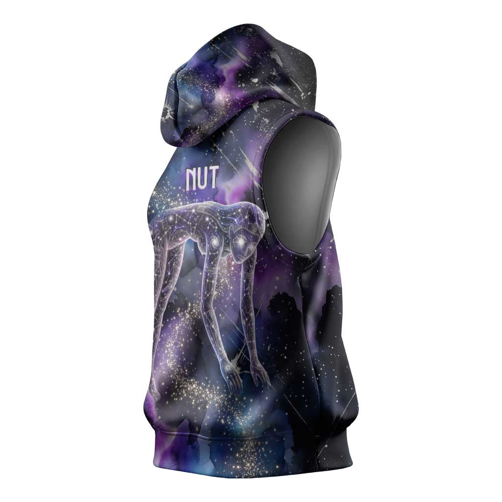 Nut Egyptian Sleeveless Hoodie She Who Bore the Gods Galactic Vessel Cosmic Goddess Star Map