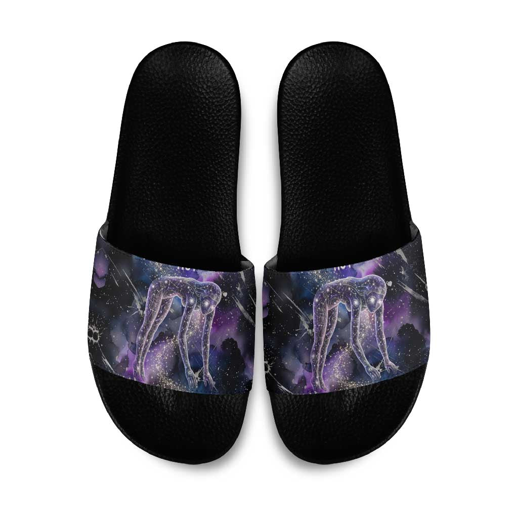 Nut Egyptian Slide Sandals She Who Bore the Gods Galactic Vessel Cosmic Goddess Star Map
