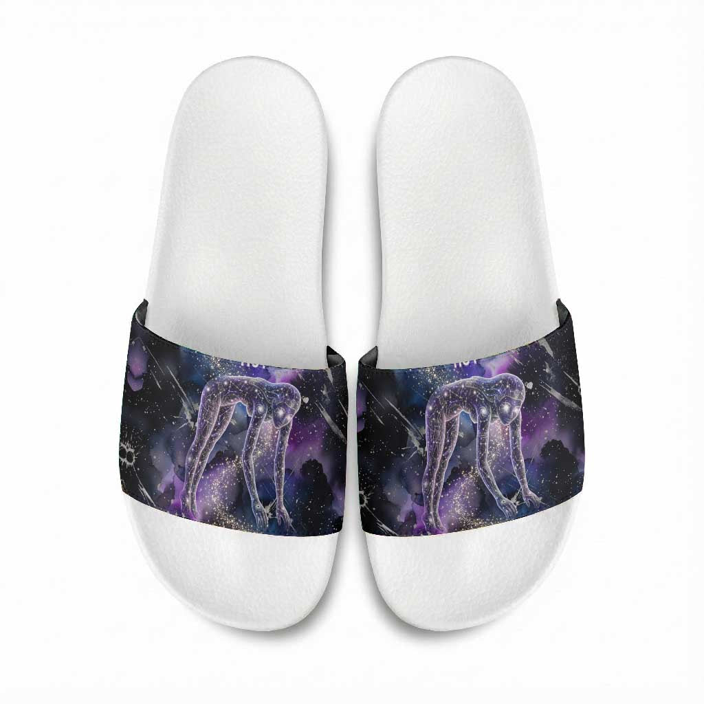 Nut Egyptian Slide Sandals She Who Bore the Gods Galactic Vessel Cosmic Goddess Star Map