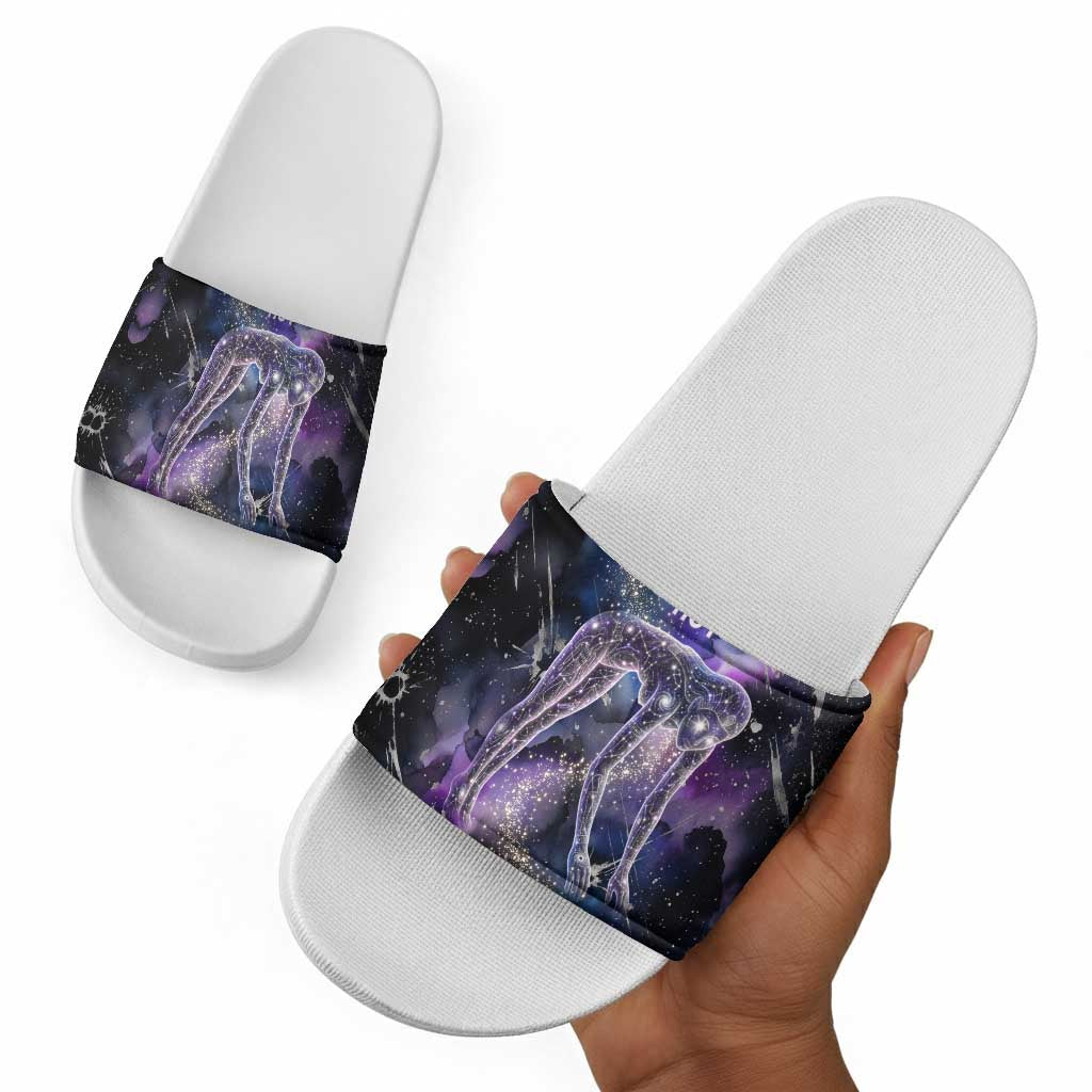 Nut Egyptian Slide Sandals She Who Bore the Gods Galactic Vessel Cosmic Goddess Star Map