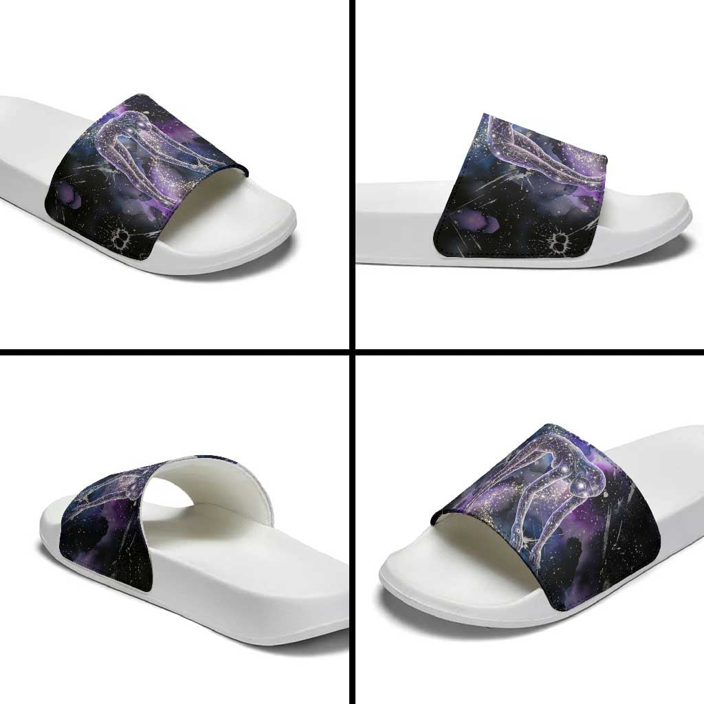 Nut Egyptian Slide Sandals She Who Bore the Gods Galactic Vessel Cosmic Goddess Star Map