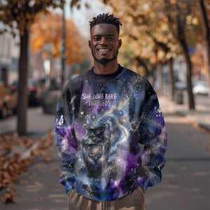 Nut Egyptian Sweatshirt She Who Bore the Gods Galactic Vessel Cosmic Goddess Star Map