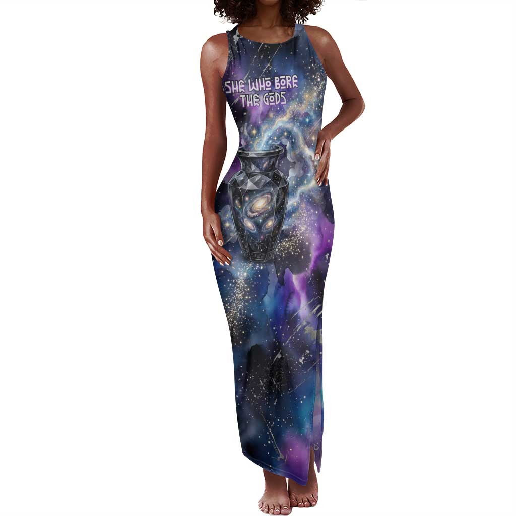 Nut Egyptian Tank Maxi Dress She Who Bore the Gods Galactic Vessel Cosmic Goddess Star Map
