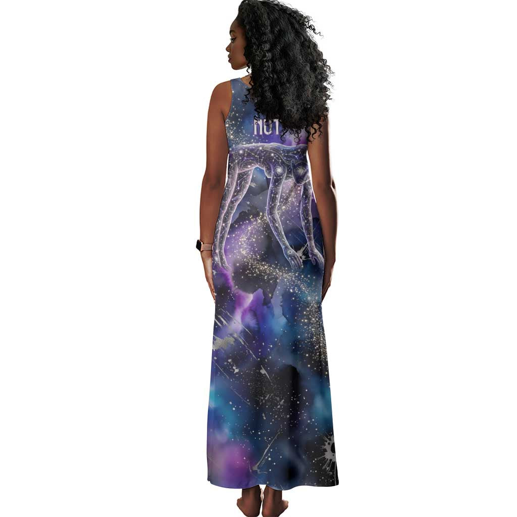 Nut Egyptian Tank Maxi Dress She Who Bore the Gods Galactic Vessel Cosmic Goddess Star Map