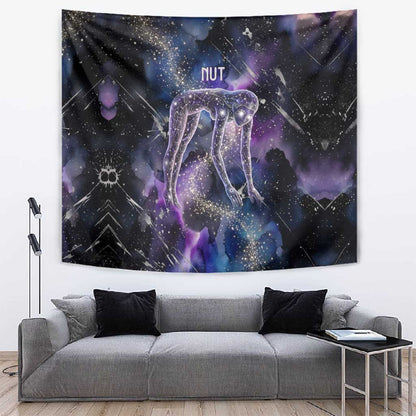 Nut Egyptian Tapestry She Who Bore the Gods Galactic Vessel Cosmic Goddess Star Map