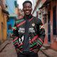Burundi Bomber Jacket with Athletics Runners Black Red Green Flag Spirit