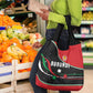 Burundi Grocery Bag with Athletics Runners Black Red Green Flag Spirit
