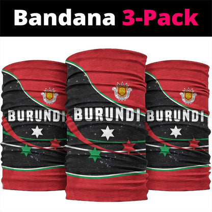 Burundi Neck Gaiter Athletics Runners Black Red Green Flag Spirit TS04