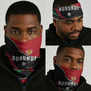 Burundi Neck Gaiter Athletics Runners Black Red Green Flag Spirit TS04