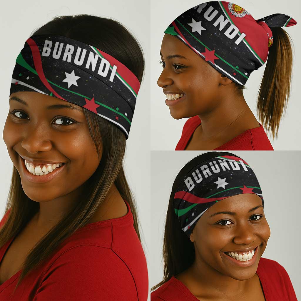 Burundi Neck Gaiter Athletics Runners Black Red Green Flag Spirit TS04