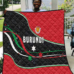 Burundi Quilt with Athletics Runners Black Red Green Flag Spirit