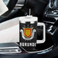 Burundi Tumbler With Handle with Athletics Runners Black Red Green Flag Spirit